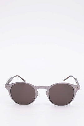 RRP€420 BOTTEGA VENETA Aluminium Keyhole Round Sunglasses HANDCRAFTED ZEISS