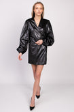 LE VOLIERE Chenille Cocktail Wrap Dress Size M / L Satin Lining Metallic Coating gallery photo number 1