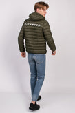 JOHN RICHMOND Quilted Jacket US40 IT54 L Padded Logo Print Full Zip Hooded gallery photo number 1