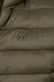 JOHN RICHMOND Quilted Jacket US40 IT54 L Padded Logo Print Full Zip Hooded gallery photo number 7