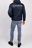JOHN RICHMOND Quilted Jacket US40 IT54 L Padded Logo Print Full Zip Hooded gallery photo number 1
