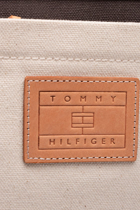 TOMMY HILFIGER Organic Cotton Canvas Crossbody Bag Patchwork Adjustable Strap gallery photo number 5