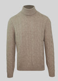 RRP€530 MALO Cashmere & Wool Jumper Size L Beige Thin Cable Knit Long-Sleeve gallery photo number 2