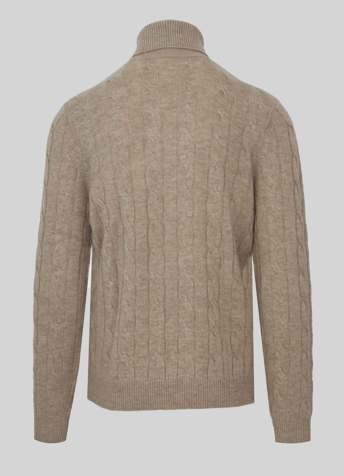 RRP€530 MALO Cashmere & Wool Jumper Size L Beige Thin Cable Knit Long-Sleeve gallery main photo