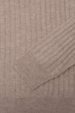 RRP€415 MALO Cashmere & Wool Jumper Size L Beige Melange Ribbed Knit Turtleneck gallery photo number 3