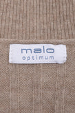RRP €415 MALO Cashmere & Wool Jumper Size L Beige Melange Ribbed Knit Roll Neck gallery photo number 5