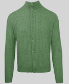 RRP€465 MALO Cashmere & Wool Cardigan Size M Ribbed Knit Button High Neck Front gallery photo number 1