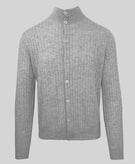 RRP€465 MALO Cashmere & Wool Cardigan Size L Grey Melange Effect Button Front gallery photo number 1