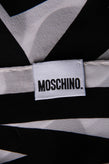 RRP€130 MOSCHINO Silk Crepe Square Bandana Scarf Double Question Lightweight gallery photo number 6