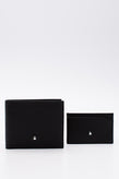 RRP€540 MONTBLANC GIFT SET Grainy Leather Pocket Holder 3CC & Wallet 6CC Logo gallery photo number 2