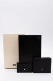 RRP€540 MONTBLANC GIFT SET Grainy Leather Pocket Holder 3CC & Wallet 6CC Logo gallery photo number 1