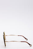 RRP€350 CHLOE CE174S Round Rimless Sunglasses Gradient Tortoiseshell Tips gallery photo number 3