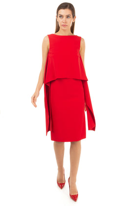 RRP €1535 GIVENCHY Sheath Dress Size FR 36 / XS Draped Sides Silk Blend Lining gallery photo number 1