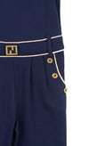 FUN & FUN Jumpsuit Size 5Y Metal Detail Zipped Back Pleated Front Strappy gallery photo number 3