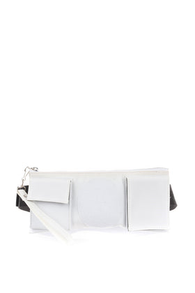 RRP €330 MM6 MAISON MARGIELA Bum Clutch Bag Patched Wristlet Strap Zipped gallery photo number 1
