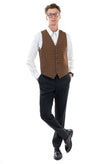 RRP €245 BOTTEGA MARTINESE Wool Waistcoat Size IT 50 / L Marzotto Fabric Plaid gallery photo number 2