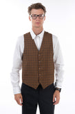 RRP €245 BOTTEGA MARTINESE Wool Waistcoat Size IT 50 / L Marzotto Fabric Plaid gallery photo number 3