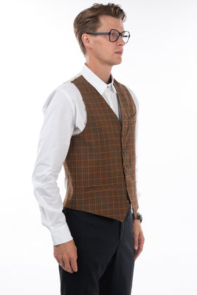 RRP €245 BOTTEGA MARTINESE Wool Waistcoat Size IT 50 / L Marzotto Fabric Plaid gallery photo number 4