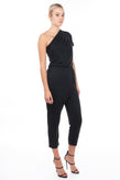 BY MALENE BIRGER Jumpsuit Size XXS Silk Trim Asymmetric Neck Cropped RRP €210 gallery photo number 4