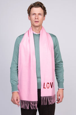RRP€670 GUCCI Cashmere & Silk Rectangle Scarf Sequins 'LOVED' Fringe Edges
