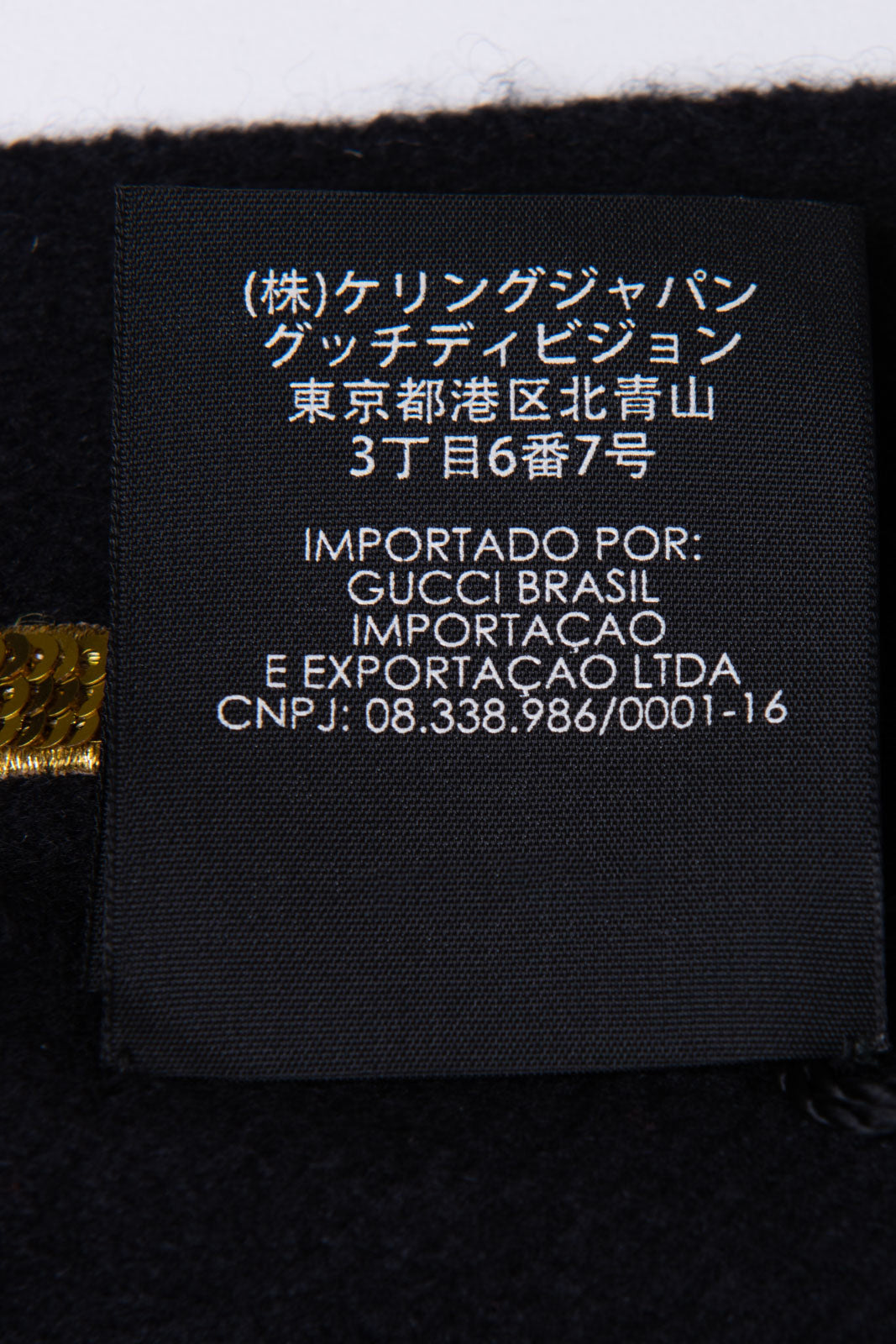 Gucci Tiger Sequined Cashmere Half Scarf in Black