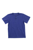 8 KIDS Henley Top Size 12Y Blue Short Sleeve Crew Neck Made in Portugal gallery photo number 1