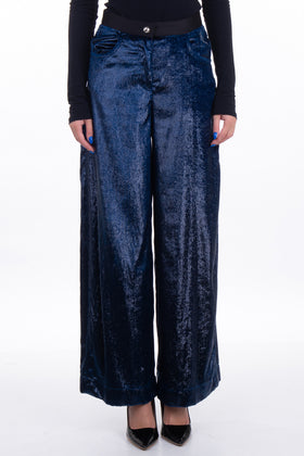 RRP €295 JUST CAVALLI Fuzzy Trousers Size IT 38 / XS Wide Leg Made in Italy gallery photo number 1