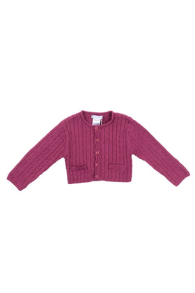 TUTTO PICCOLO Cardigan Size 18M / 80CM Angora Wool Blend Cable Knit Button Front gallery photo number 1