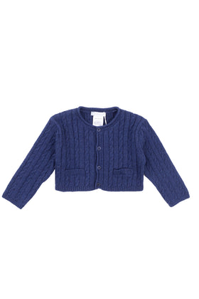 TUTTO PICCOLO Cardigan Size 12M / 74CM Angora Wool Blend Cable Knit Button Front gallery photo number 1