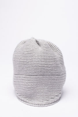 ALETTA Beanie Cap Size 46 / 9-12M Grey Knitted Fully Lined Made in Italy