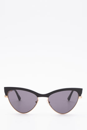 RRP €265 MOSCHINO MOS068/S Cat Eye Sunglasses Two Tone Frame Lightly Mirrored gallery photo number 1