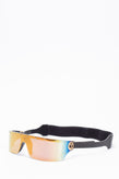 RRP€280 MOSCHINO MOS049/S Narrow Shield Sunglasses Iridescent Adjustable Strap gallery photo number 2