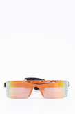 RRP€280 MOSCHINO MOS049/S Narrow Shield Sunglasses Iridescent Adjustable Strap gallery photo number 1