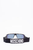 RRP€280 MOSCHINO MOS049/S Narrow Shield Sunglasses Iridescent Adjustable Strap gallery photo number 4