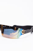 RRP€280 MOSCHINO MOS049/S Narrow Shield Sunglasses Iridescent Adjustable Strap gallery photo number 5