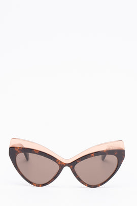 RRP€200 MOSCHINO MOS080/S Cat Eye Sunglasses Tortoiseshell  Glossy Logo Sides