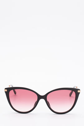 RRP€230 MOSCHINO MOS069/S Butterfly Sunglasses Gradient Thin Temples Logo Sides