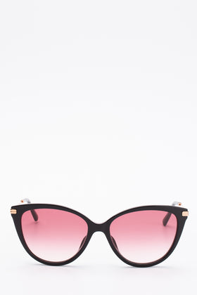RRP€230 MOSCHINO MOS069/S Butterfly Sunglasses Gradient Thin Temples Logo Sides gallery photo number 1