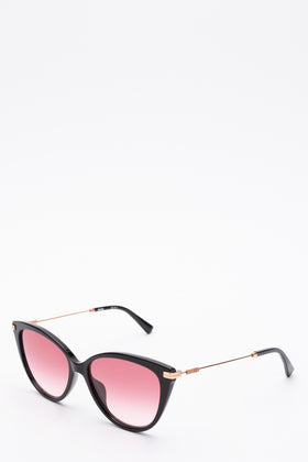 RRP€230 MOSCHINO MOS069/S Butterfly Sunglasses Gradient Thin Temples Logo Sides gallery photo number 2