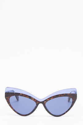 RRP€200 MOSCHINO MOS080/S Cat Eye Sunglasses Tortoiseshell Transparent Trim