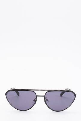 RRP€250 MOSCHINO MOS057/G/S Cat Eye Sunglasses Studded Tinted Lens Double Bridge