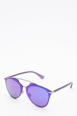 RRP €480 DIOR DIORREFLECTEDP Pilot Sunglasses Mirrored Lenses Double Bridge
