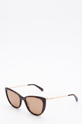 RRP€165 LOVE MOSCHINO MOL036/S Cat Eye Sunglasses Tortoiseshell Glossy Frame