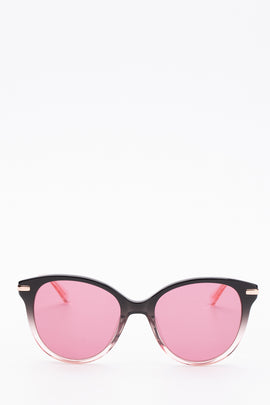 RRP€175 LOVE MOSCHINO MOL030/S Butterfly Sunglasses Ombre Frame Pink Lenses