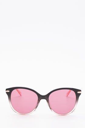 RRP€175 LOVE MOSCHINO MOL030/S Butterfly Sunglasses Ombre Frame Pink Lenses gallery photo number 1