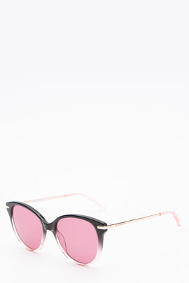 RRP€175 LOVE MOSCHINO MOL030/S Butterfly Sunglasses Ombre Frame Pink Lenses