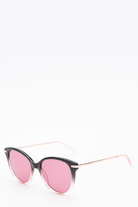 RRP€175 LOVE MOSCHINO MOL030/S Butterfly Sunglasses Ombre Frame Pink Lenses gallery photo number 2