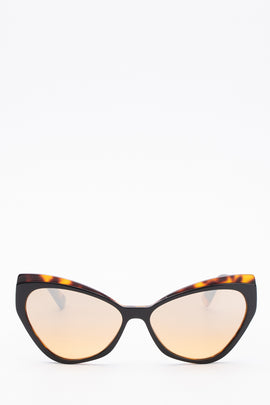 RRP €200 MOSCHINO MOS081/S Mirrored Butterfly Sunglasses Tortoiseshell Logo