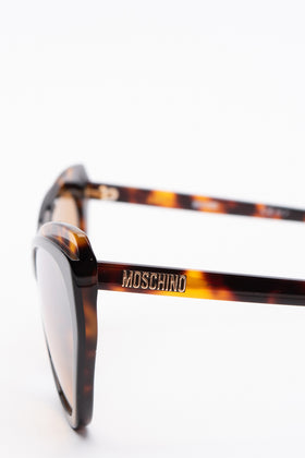 RRP €200 MOSCHINO MOS081/S Mirrored Butterfly Sunglasses Tortoiseshell Logo gallery photo number 5