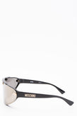 RRP€250 MOSCHINO MOS061/S Wrap Shield Sunglasses Mirrored Studded Logo Sides gallery photo number 3